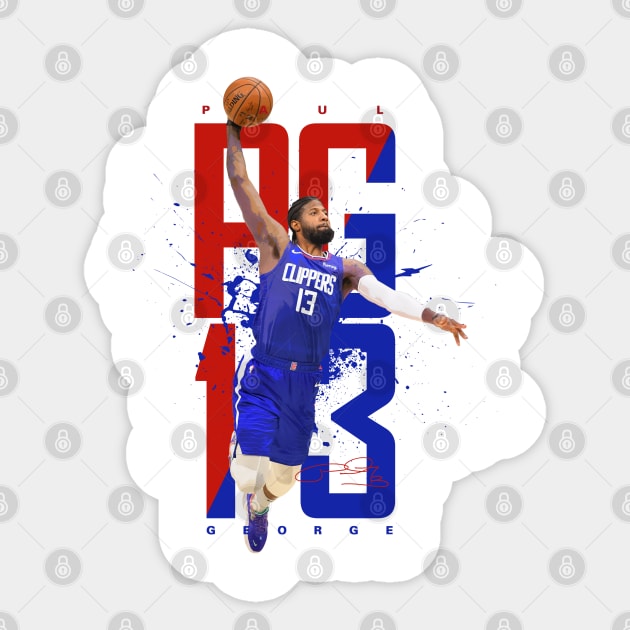 Paul George Sticker by Juantamad